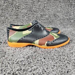 Biion Oxford Golf Shoes Women's Size 9 Camo Orange Yellow Lightweight Breathable